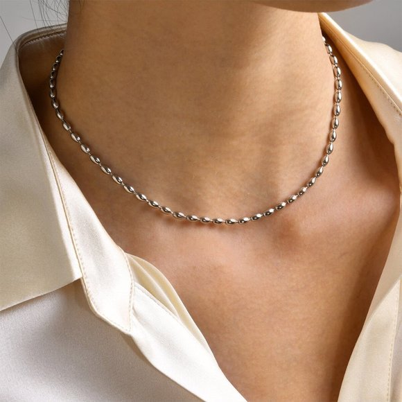 Jewelry - Stainless Steel Silver Color Chain Necklace. Gold Chain Necklace